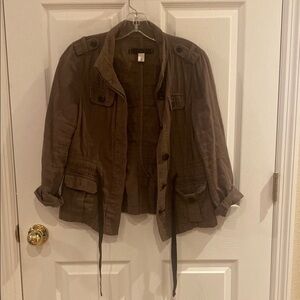 LOFT Vintage Brown Utility Jacket Versatile and Stylish